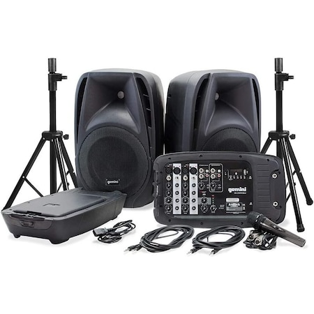 Gemini ES210MXBLUST Portable PA System ES-210MXBLU-ST